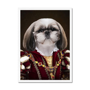 The Countess: Custom Framed Pet Portrait - Paw & Glory, paw and glory, turn pet photo into canvas art, hogwarts dog houses, pet portraits in oils, small dog portrait, the admiral dog portrait, my pet painting, pet portraits