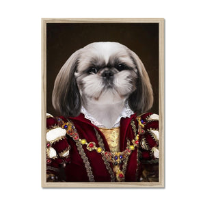 The Countess: Custom Framed Pet Portrait - Paw & Glory, pawandglory, custom pet paintings, drawing dog portraits, nasa dog portrait, hogwarts dog houses, best dog paintings, louvenir pet portrait, pet portrait