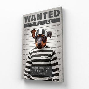 The Criminal: Custom Pet Canvas - Paw & Glory - #pet portraits# - #dog portraits# - #pet portraits uk#paw & glory, pet portraits canvas,dog canvas bag, dog wall art canvas, dog canvas print, pet photo to canvas, pet canvas portraits