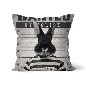 The Criminal: Custom Pet Cushion - Paw & Glory - #pet portraits# - #dog portraits# - #pet portraits uk#paw and glory, custom pet portrait cushion,custom pillow of pet, print pet on pillow, dog on pillow, dog on pillow, custom cat pillows