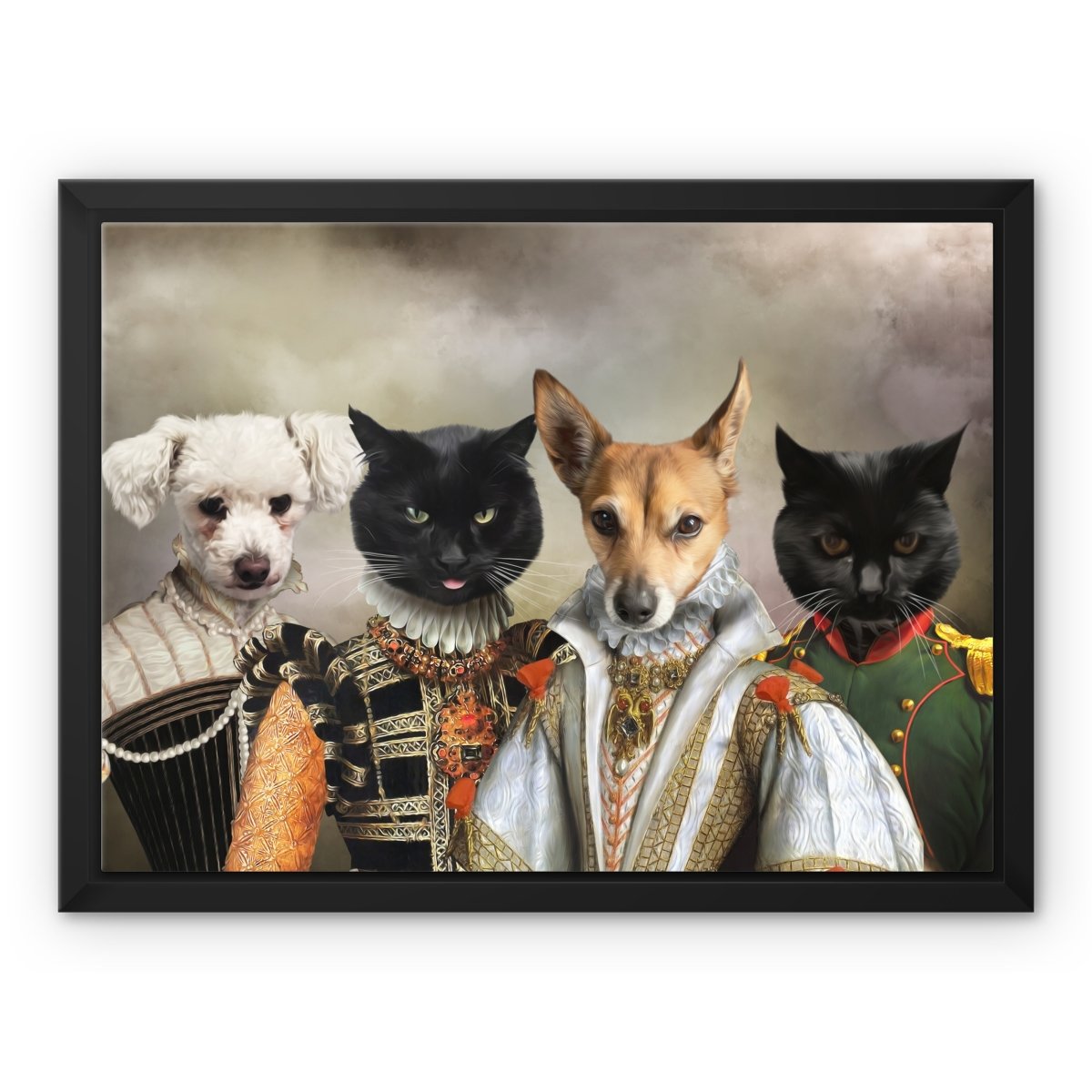 The Dignified 4: Custom Pet Canvas - Paw & Glory - #pet portraits# - #dog portraits# - #pet portraits uk#pawandglory, pet art canvas,custom pet canvas uk, personalized pet canvas art, custom pet canvas art, your pet on canvas, pet photo canvas