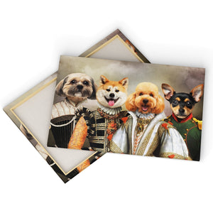 The Dignified 4: Custom Pet Canvas - Paw & Glory - #pet portraits# - #dog portraits# - #pet portraits uk#paw and glory, custom pet portrait canvas,custom dog canvas art, dog wall art canvas, canvas of your dog, dog picture canvas, dog prints on canvas