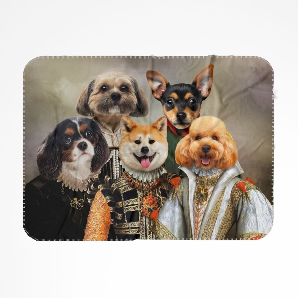 The Dignified 5: Custom Pet Blanket - Paw & Glory - #pet portraits# - #dog portraits# - #pet portraits uk#Paw and glory, Pet portraits blanket,pet photo on blanket, etsy dog blankets, dog picture on a blanket, dog personalised blanket, custom animal blanket