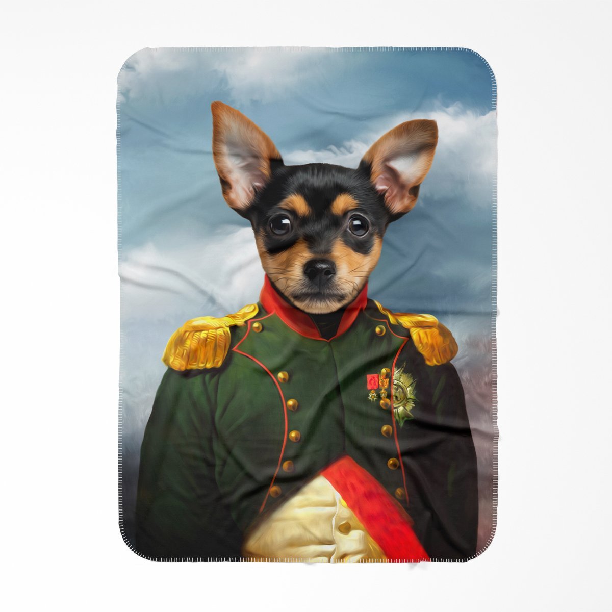 The Dignitary: Custom Pet Blanket - Paw & Glory - #pet portraits# - #dog portraits# - #pet portraits uk#Pawandglory, Pet art blanket,blanket dog picture, red dog blanket, custom dog blanket, custom pet blanket, cheap puppy blankets