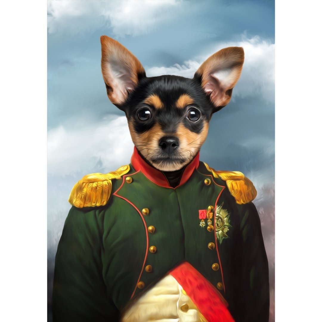 The Dignitary Digital Portrait - Paw & Glory, paw and glory, my pet painting, pet portraits in oils, minimal dog art, dog portraits singapore, paintings of pets from photos, pet portrait singapore, pet portraits