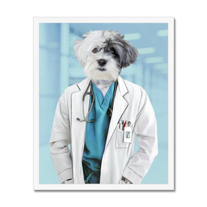 The Doctor: Custom Framed Pet Portrait - Paw & Glory - #pet portraits# - #dog portraits# - #pet portraits uk#, doggovinci, custom pet paintings, pet portraits paintings, pet prints, pet paintings, custom dog paintings, pet portraits