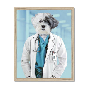 The Doctor: Custom Framed Pet Portrait - Paw & Glory - #pet portraits# - #dog portraits# - #pet portraits uk#, westandwillow, personalized pet portraits, pet portraits, custom dog portrait, dog art, painting of your dog