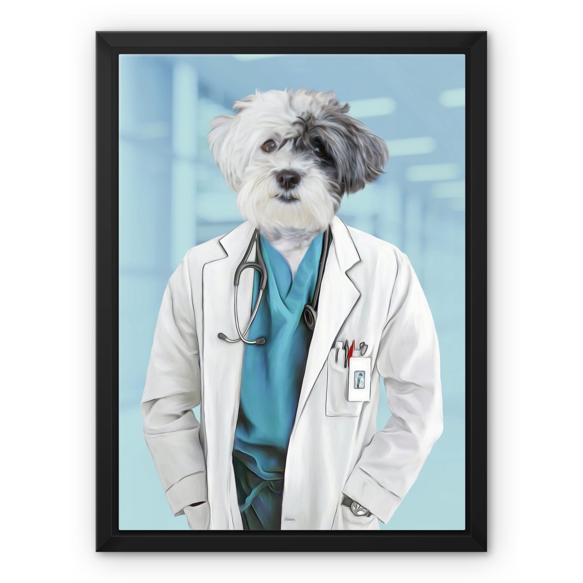 The Doctor: Custom Pet Canvas - Paw & Glory - #pet portraits# - #dog portraits# - #pet portraits uk#paw and glory, pet portraits canvas,pet on canvas, personalized pet canvas art, pet on canvas reviews, personalized dog canvas art, the pet on canvas reviews