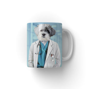 The Doctor: Custom Pet Mug - Paw & Glory - #pet portraits# - #dog portraits# - #pet portraits uk#paw & glory, custom pet portrait Mug,dog and owner mugs, funny dog mugs, picture in coffee mug, dog breed mugs, personalized mug designs