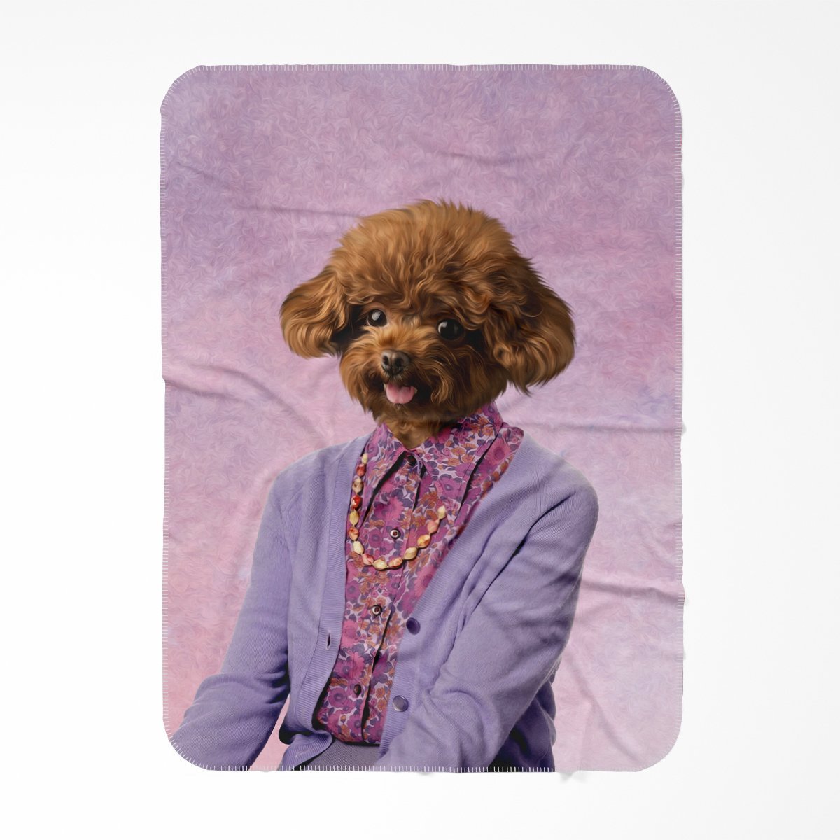 The Dot Cotton (Eastenders Inspired): Custom Pet Blanket - Paw & Glory - #pet portraits# - #dog portraits# - #pet portraits uk#Pawandglory, Pet art blanket,cheap pet blanket, small pet blanket, blankets with your dog's face on them, pets face on a blanket, dog face on a blanket