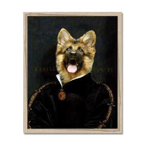 The Duchess: Custom Framed Pet Portrait - Paw & Glory, pawandglory, painting of your dog, willow dog portraits, painting pets, aristocratic dog portraits, pet portraits usa, pet photo clothing, pet portrait