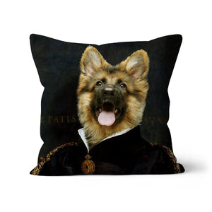 The Duchess: Custom Pet Throw Pillow - Paw & Glory - #pet portraits# - #dog portraits# - #pet portraits uk#paw and glory, pet portraits cushion,personalised dog pillows, dog photo on pillow, pillow with dogs face, dog pillow cases, pillow custom, pet custom pillow
