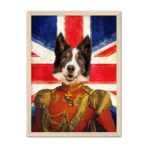 The Duke British Flag Edition: Custom Pet Portrait - Paw & Glory, pawandglory, aristocratic dog portraits, dog portrait images, louvenir pet portrait, dog portrait images, animal portrait pictures, custom dog painting, pet portrait