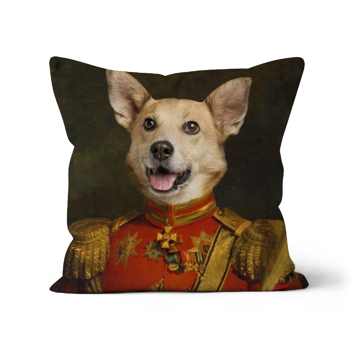 The Duke: Custom Pet Throw Pillow - Paw & Glory - #pet portraits# - #dog portraits# - #pet portraits uk#paw & glory, pet portraits pillow,pet custom pillow, personalised dog pillows, dog pillow cases, pillow with dogs face, pillow custom, dog photo on pillow