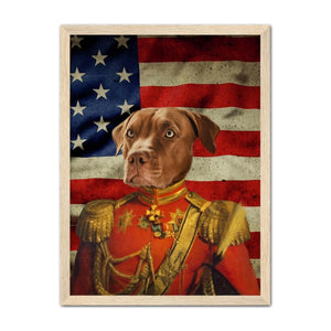 The Duke USA Flag Edition: Custom Pet Portrait - Paw & Glory, pawandglory, black cat portrait, animal portrait pictures, original pet portraits, dog astronaut photo, paintings of pets from photos, nasa dog portrait, pet portrait