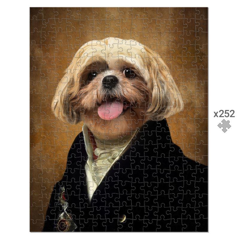 The Earl: Custom Pet Puzzle - Paw & Glory - #pet portraits# - #dog portraits# - #pet portraits uk#paw and glory, pet portraits Puzzle,dog and owner print, portrait of animals, personalised dog puzzle, etsy dog drawing, dog print picture