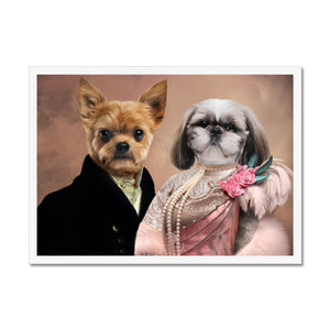 The Earl & His Fur Lady: Custom Pet Portrait - Paw & Glory, paw and glory, animal portrait pictures, pet portraits leeds, dog portrait images, the admiral dog portrait, dog portrait painting, pet portraits leeds, pet portraits