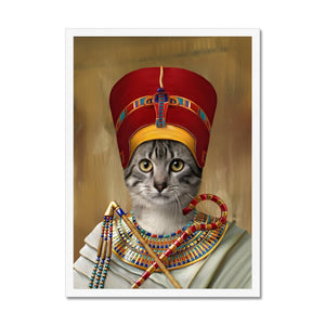 The Egyptian Queen: Custom Framed Pet Portrait - Paw & Glory, paw and glory, pet portrait admiral, personalized pet and owner canvas, admiral dog portrait, pictures for pets, pet photo clothing, the admiral dog portrait, pet portraits