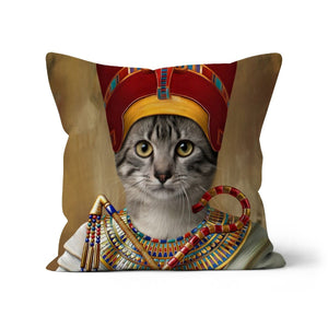 The Egyptian Queen: Custom Pet Cushion - Paw & Glory - #pet portraits# - #dog portraits# - #pet portraits uk#paw & glory, pet portraits pillow,personalised cat pillow, dog shaped pillows, custom pillow cover, pillows with dogs picture, my pet pillow