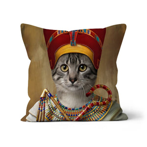 The Egyptian Queen: Custom Pet Cushion - Paw & Glory - #pet portraits# - #dog portraits# - #pet portraits uk#paw and glory, pet portraits cushion,dog pillows personalized, pet face pillows, dog photo on pillow, custom cat pillows, pillow with pet picture