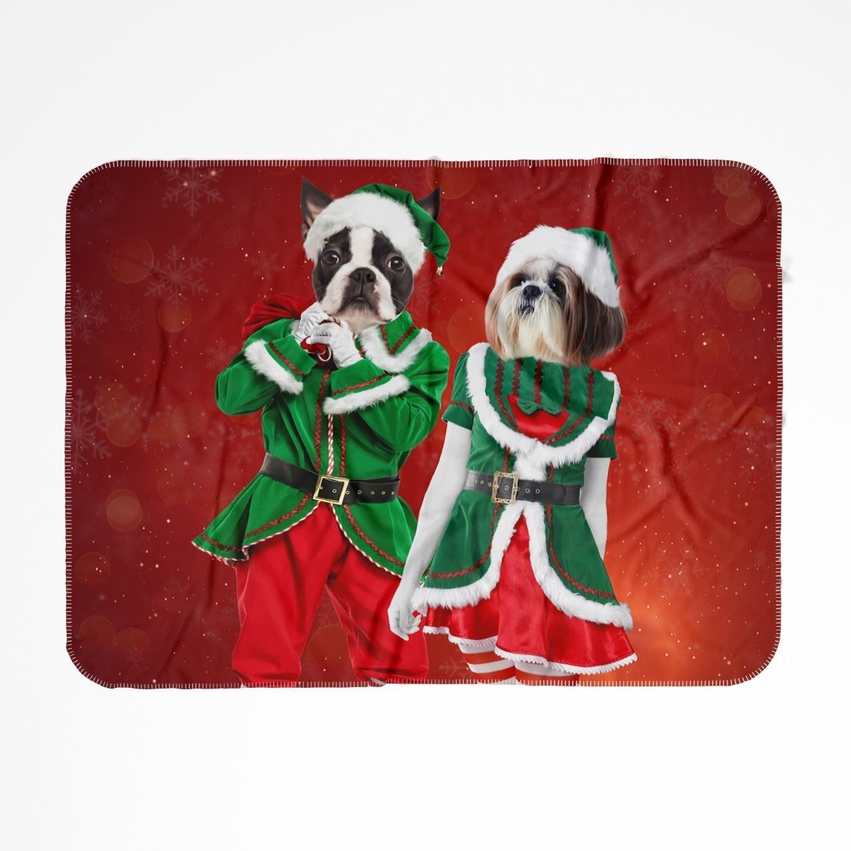 The Elves: Custom Pet Blanket - Paw & Glory - #pet portraits# - #dog portraits# - #pet portraits uk#Pawandglory, Pet art blanket,blanket pet picture, fleece blanket custom, puppy in blanket, animal blanket custom, big dog blankets