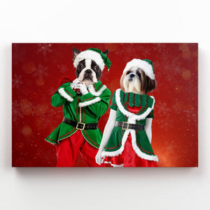 The Elves: Custom Pet Canvas - Paw & Glory - #pet portraits# - #dog portraits# - #pet portraits uk#pawandglory, pet art canvas,dog canvas personalized, dog canvas bag, canvas of your pet, pet canvas art, custom pet canvas portraits