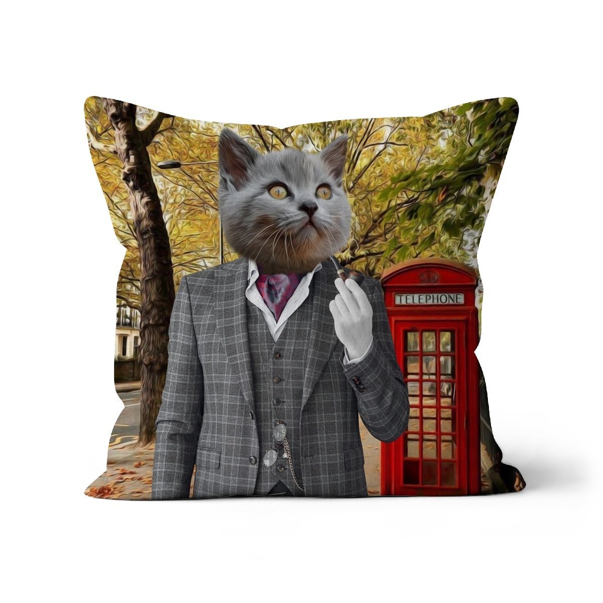 The English Gent: Custom Pet Cushion - Paw & Glory - #pet portraits# - #dog portraits# - #pet portraits uk#paw & glory, custom pet portrait pillow,pet face pillows, personalised pet pillows, pillows with dogs picture, custom pet pillows, pet print pillow