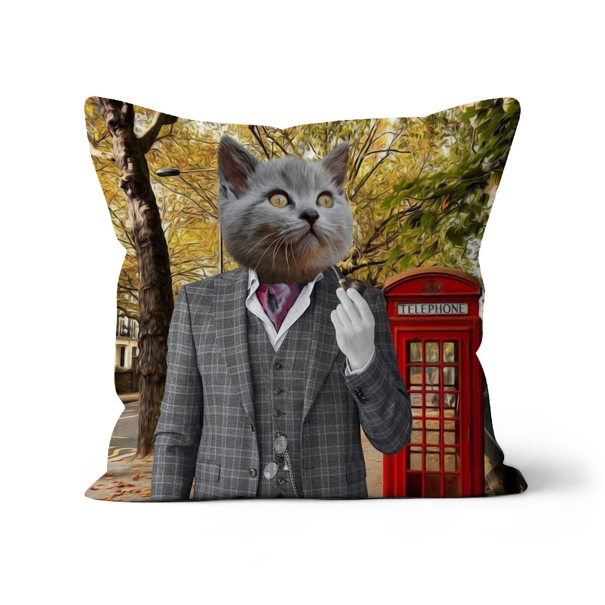The English Gent: Custom Pet Cushion - Paw & Glory - #pet portraits# - #dog portraits# - #pet portraits uk#paw & glory, custom pet portrait pillow,pet face pillows, personalised pet pillows, pillows with dogs picture, custom pet pillows, pet print pillow