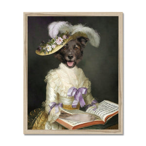 The English Rose: Custom Pet Portrait - Paw & Glory, paw and glory, funny dog paintings, pet portraits usa, minimal dog art, admiral dog portrait, felt cat portrait, digital pet paintings, pet portraits