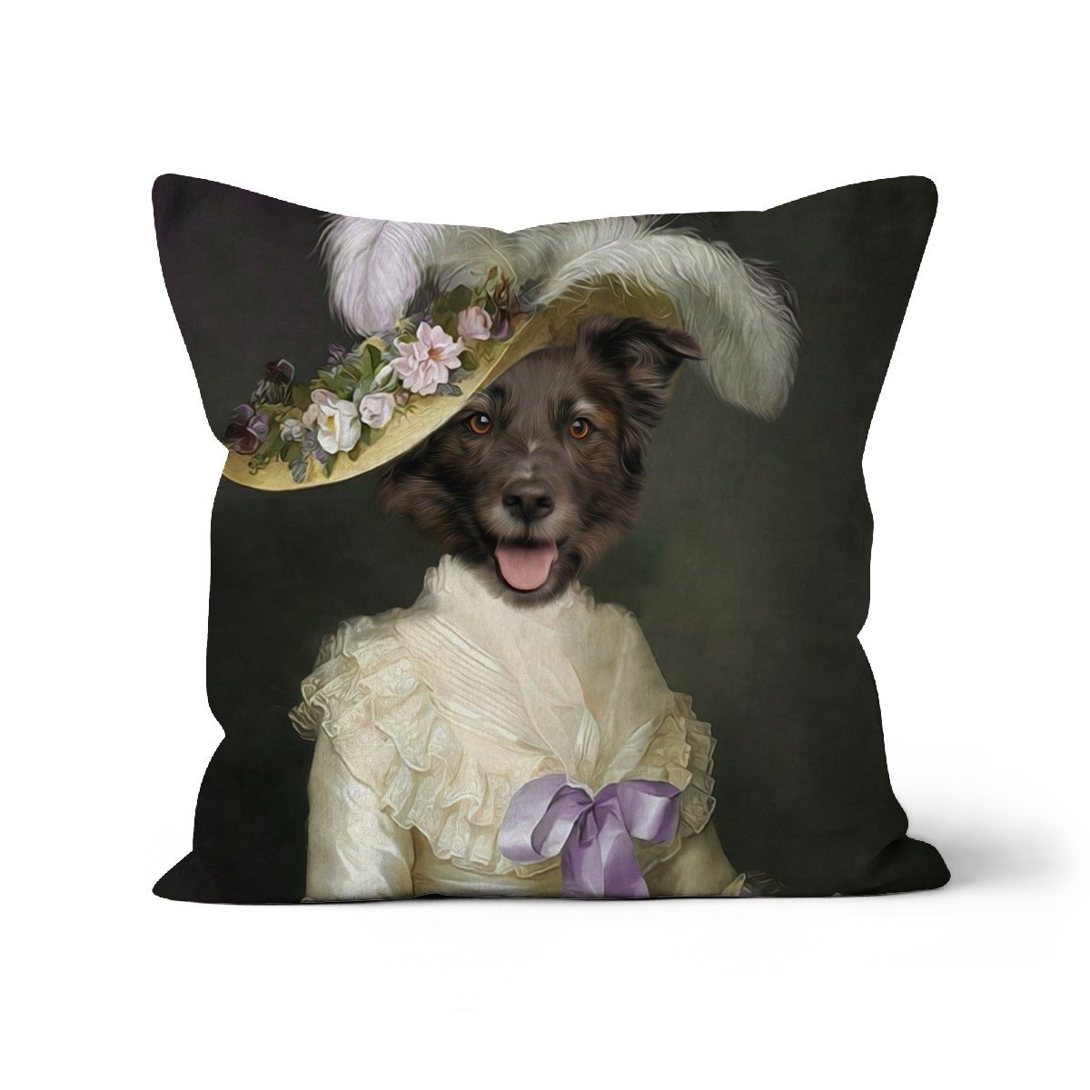 The English Rose: Custom Pet Throw Pillow - Paw & Glory - #pet portraits# - #dog portraits# - #pet portraits uk#paw and glory, pet portraits cushion,pet face pillows, pillow personalized, dog personalized pillow, pillow with pet picture, dog pillows personalized