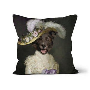 The English Rose: Custom Pet Throw Pillow - Paw & Glory - #pet portraits# - #dog portraits# - #pet portraits uk#paw and glory, pet portraits cushion,pet face pillows, pillow personalized, dog personalized pillow, pillow with pet picture, dog pillows personalized