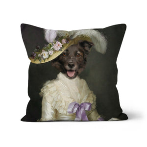 The English Rose: Custom Pet Throw Pillow - Paw & Glory - #pet portraits# - #dog portraits# - #pet portraits uk#paw & glory, custom pet portrait pillow,dog on pillow, pet print pillow, print pet on pillow, custom cat pillows, pet face pillow