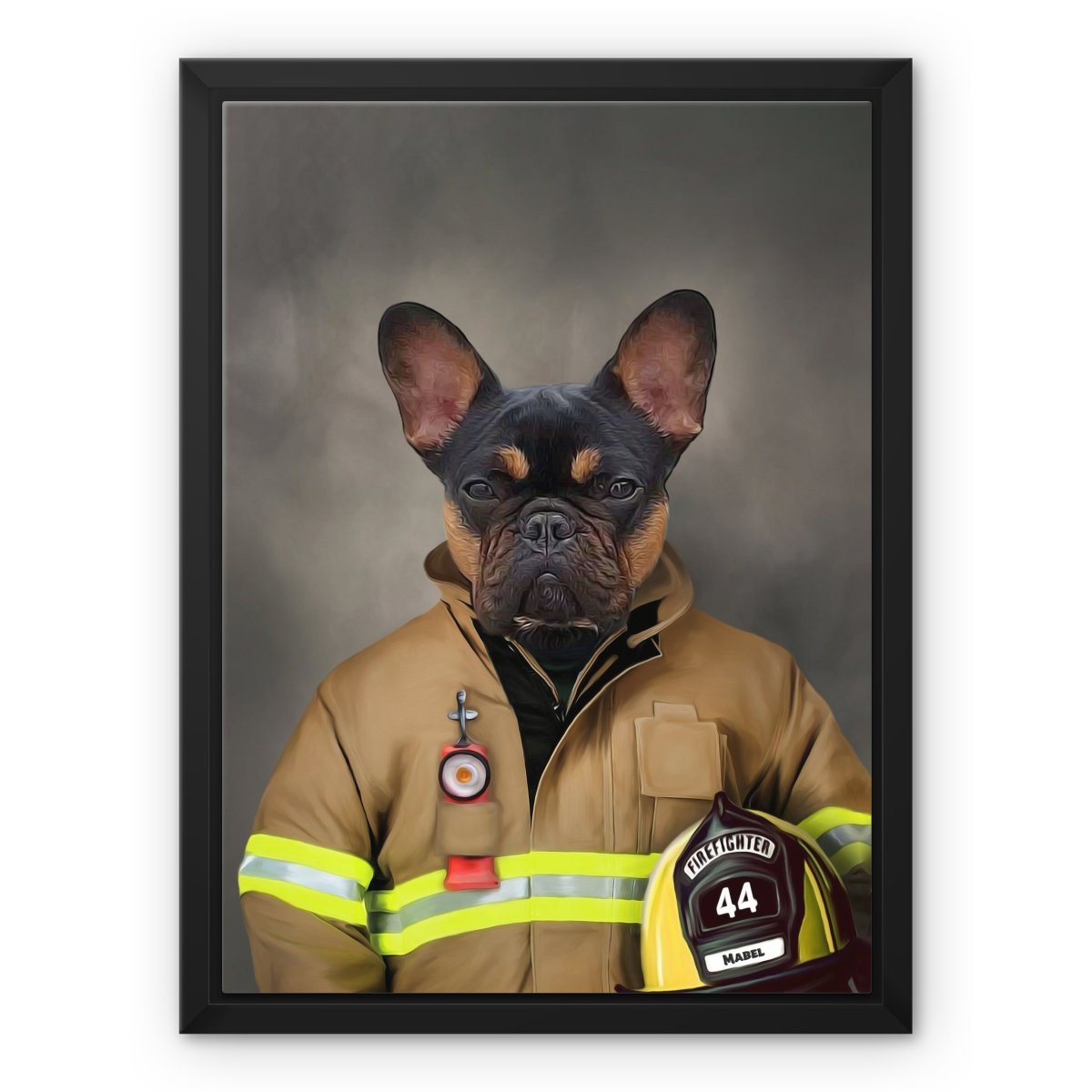 The Firefighter: Custom Pet Canvas - Paw & Glory - #pet portraits# - #dog portraits# - #pet portraits uk#paw & glory, custom pet portrait canvas,pet on a canvas, personalized pet canvas art, dog photo on canvas, pet canvas print, pet photo canvas