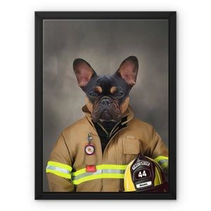 The Firefighter: Custom Pet Canvas - Paw & Glory - #pet portraits# - #dog portraits# - #pet portraits uk#paw and glory, custom pet portrait canvas,dog portraits canvas, personalised cat canvas, pet on canvas reviews, dog picture canvas, pet picture on canvas