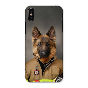 The Firefighter: Custom Pet Phone Case - Paw & Glory - #pet portraits# - #dog portraits# - #pet portraits uk#