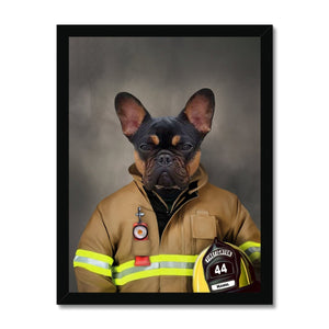 The Firefighter: Custom Pet Portrait - Paw & Glory, paw and glory, funny dog paintings, funny dog paintings, nasa dog portrait, dog canvas art, dog portraits colorful, pet portraits