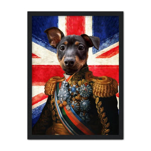 The First Lieutenant British Flag Edition: Custom Pet Canvas - Paw & Glory - #pet portraits# - #dog portraits# - #pet portraits uk#paw and glory, custom pet portrait canvas,my pet canvas, pet on canvas reviews, personalized dog and owner canvas uk, pet canvas uk, pet canvas portrait, the pet on canvas