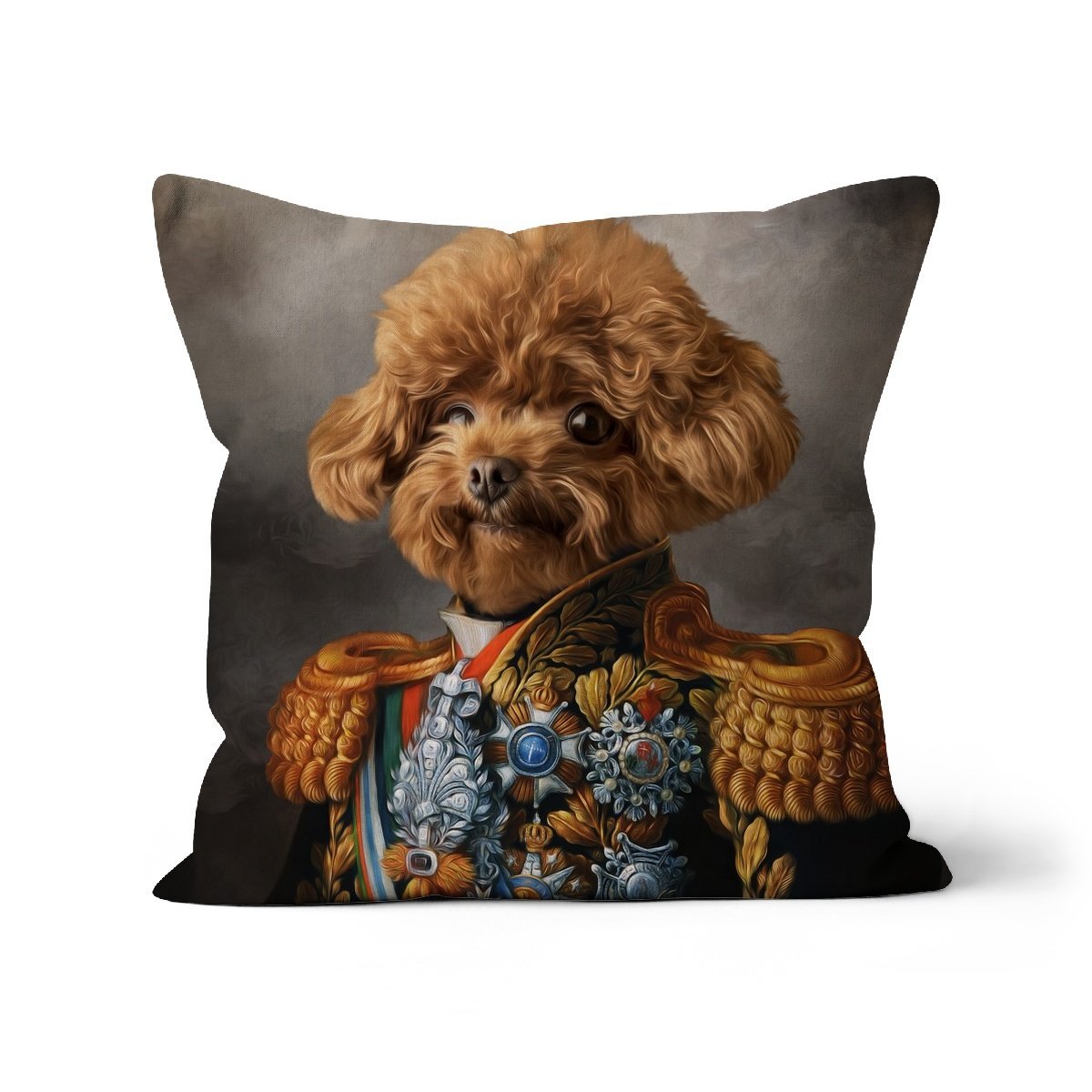 The First Lieutenant: Custom Pet Throw Pillow - Paw & Glory - #pet portraits# - #dog portraits# - #pet portraits uk#paw & glory, pet portraits pillow,dog pillow custom, photo pet pillow, my pet pillow, personalised cat pillow, dog memory pillow