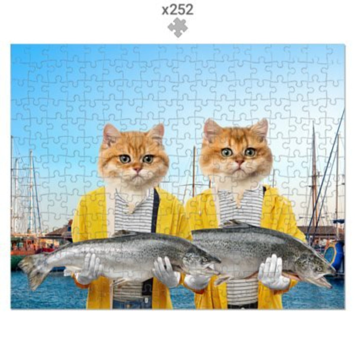 The Fishers: Custom Pet Puzzle - Paw & Glory - #pet portraits# - #dog portraits# - #pet portraits uk#paw & glory, pet portraits Puzzle,pet drawings uk, pet artwork, custom pet puzzle uk, painting of my pet, dog portrait gifts