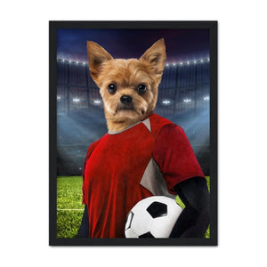 The Football Player: Custom Pet Portrait - Paw & Glory, paw and glory, aristocratic dog portraits, aristocrat dog painting, aristocratic dog portraits, dog portraits colorful, hogwarts dog houses, dog portrait images, pet portraits