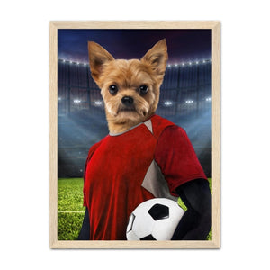 The Football Player: Custom Pet Portrait - Paw & Glory, pawandglory, dog portraits admiral, pet portraits in oils, dog and couple portrait, dog portraits singapore, dog drawing from photo, dog portrait painting, pet portrait