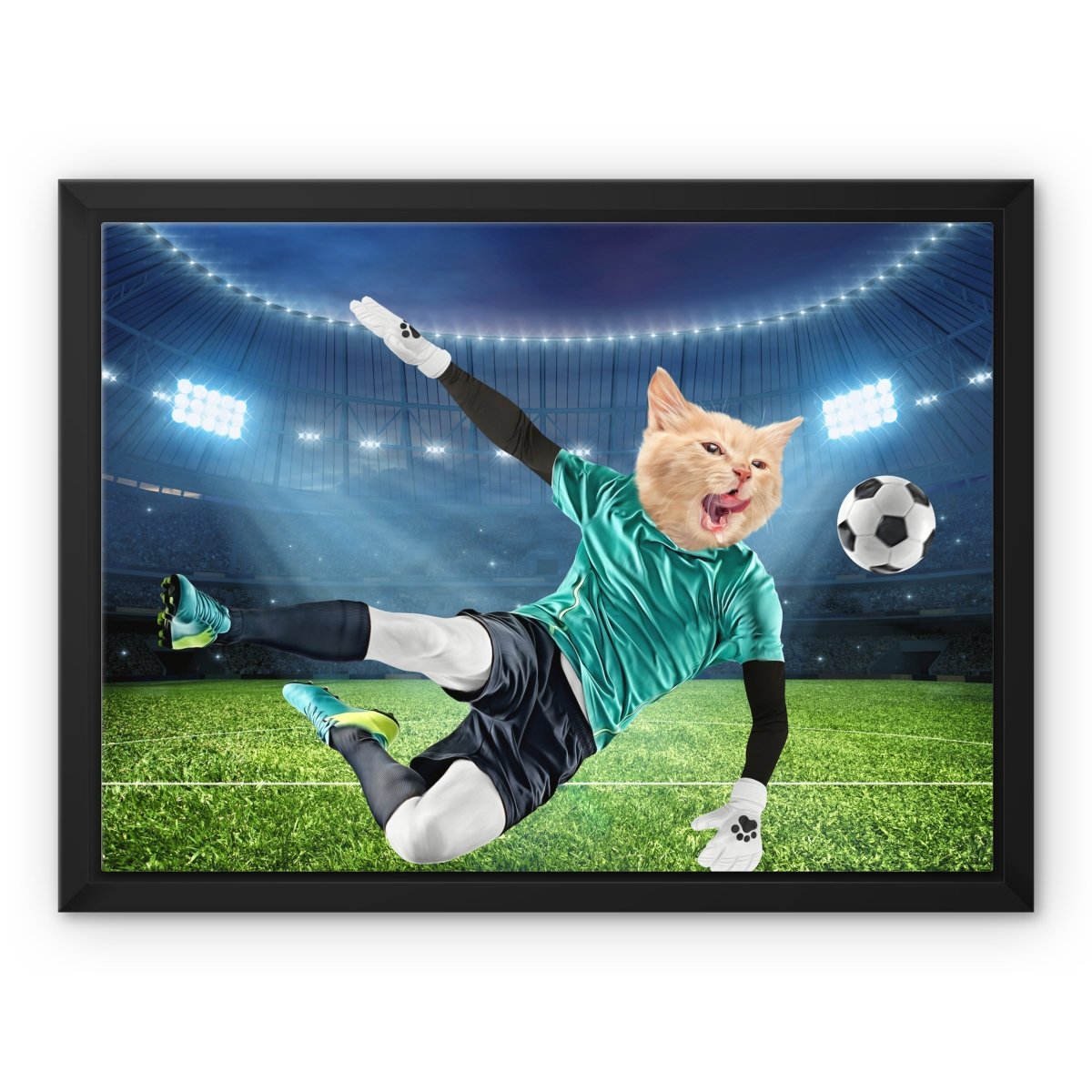 The Football Star: Custom Pet Canvas - Paw & Glory - #pet portraits# - #dog portraits# - #pet portraits uk#paw & glory, pet portraits canvas,dog canvas painting, dog canvas wall art, personalised dog canvas, dog canvas bag, canvas of pet