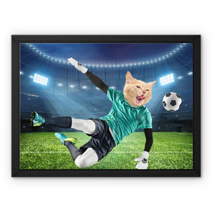The Football Star: Custom Pet Canvas - Paw & Glory - #pet portraits# - #dog portraits# - #pet portraits uk#paw and glory, pet portraits canvas,pet canvas uk, canvas dog painting, pet custom canvas, pet canvas portraits, pet on a canvas