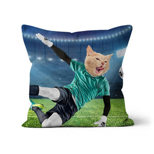 The Football Star: Custom Pet Cushion - Paw & Glory - #pet portraits# - #dog portraits# - #pet portraits uk#paw and glory, custom pet portrait cushion,custom pillow of pet, pillows of your dog, dog on pillow, pet custom pillow, dog photo on pillow