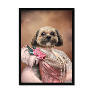 The Fur Lady: Custom Framed Pet Portrait - Paw & Glory, pawandglory, professional pet photos, in home pet photography, custom dog painting, original pet portraits, dog canvas art, paintings of pets from photos, pet portraits