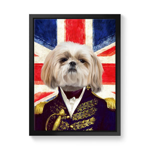 The General - British Flag Edition: Custom Pet Canvas - Paw & Glory - #pet portraits# - #dog portraits# - #pet portraits uk#paw & glory, custom pet portrait canvas,pet in costume canvas, pet on a canvas, pets painted on canvas, personalised pet canvas, custom dog art canvas