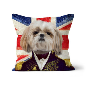 The General - British Flag Edition: Custom Pet Cushion - Paw & Glory - #pet portraits# - #dog portraits# - #pet portraits uk#paw and glory, custom pet portrait cushion,pillow personalized, pet pillow, pillow custom, personalised dog pillows, personalised pet pillows