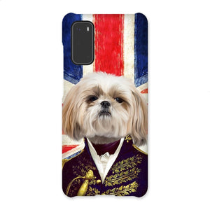 The General - British Flag Edition: Custom Pet Phone Case - Paw & Glory - paw and glory, personalised dog phone case uk, puppy phone case, pet art phone case, pet portrait phone case, pet phone case, iphone 11 case dogs, Pet Portrait phone case,
