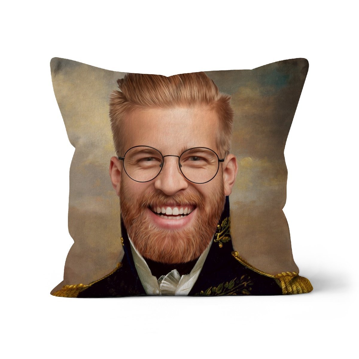 The General: Custom Male Throw Pillow - Paw & Glory - #pet portraits# - #dog portraits# - #pet portraits uk#paw and glory, pet portraits cushion,pillows of your dog, pillow with pet picture, print pet on pillow, pet face pillow, pup pillows