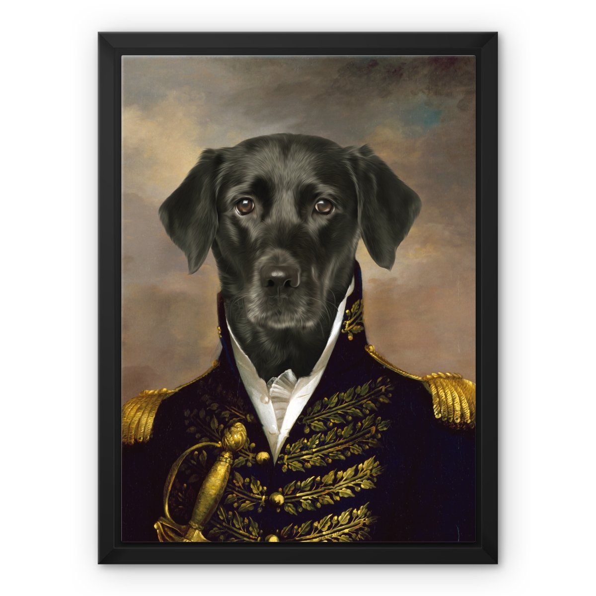 Black Luxury Traveler  Custom Pet Portrait by The Oliver Gal